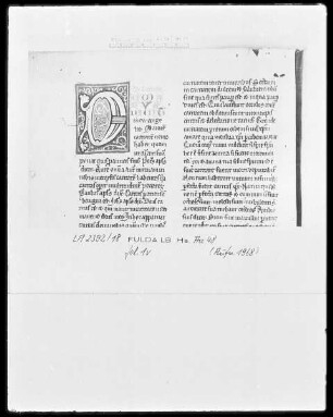 Defensor, Liber Scintillarum — Initiale D(ominus dicit), Folio 1verso
