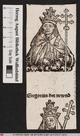 Linea der Bebst; Honorius der Dritt; Gregorius der Newnd.