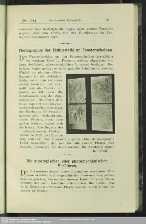 Die autotypischen oder photomechanischen Verfahren
