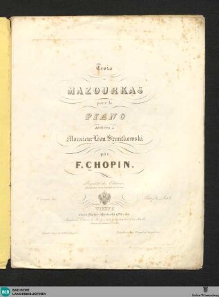 Trois Mazourkas pour le Piano : Oeuvre 50