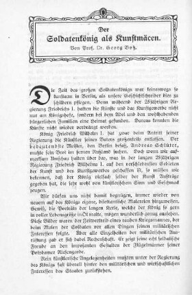 Der Soldatenkönig als Kunstmäcen