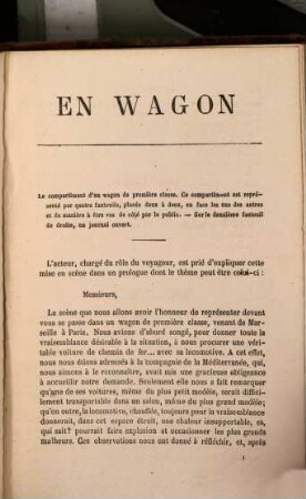 En wagon : Épisode de voyage en un acte. Par Eugène Verconsin