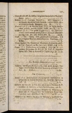 53-59, C. Livres Francois.