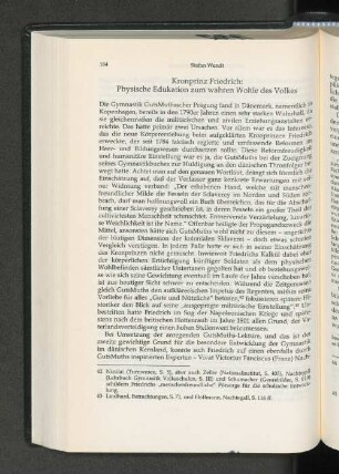 Kronprinz Friedrich: Physische Edukation zum wahren Wohle des Volkes