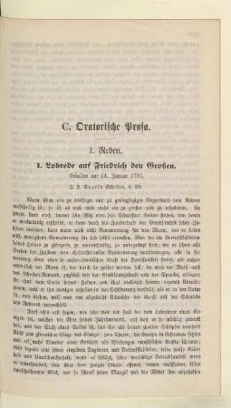 C. Oratorische Prosa