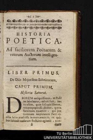 Liber Primus. De Diis Majoribus Ethnicorum.