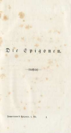 Die Epigonen