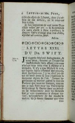 Lettre XXXI. - Lettre XL.