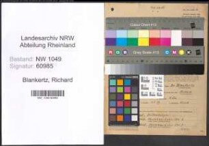 Entnazifizierung Richard Blankertz , geb. 17.02.1910 (Chemiker)
