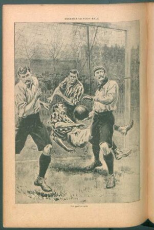 Escenas de foot-ball - Un goal errado - [Dibujo]