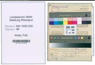 Entnazifizierung Fritz Kislat , geb. 03.08.1906 (Schlosser)