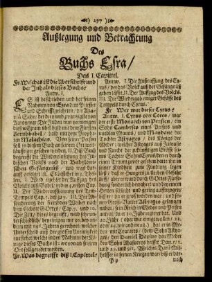 Außlegung und Betrachtung Des Buchs Esra