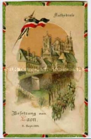 Postkarte zur Besetzung von Laon