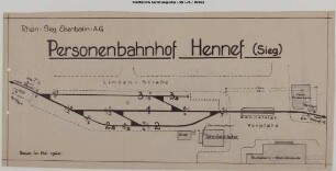 Hennef Personenbahnhof: Gleisplan