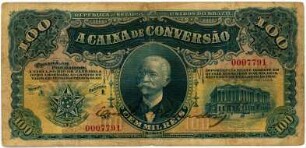 Geldschein, 100 Mil Reis, 6.12.1906