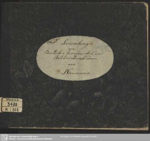 Sammlung von deutschen, französischen und italiänishen Liedern beym Clavier zu singen