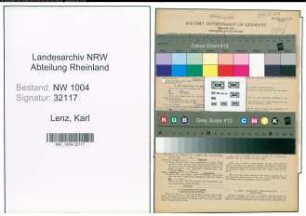 Entnazifizierung Karl Lenz , geb. 27.03.1914 (Staedt.Angestellter)