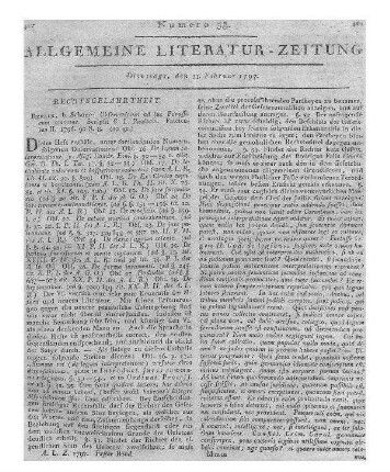 Paalzow, C. L.: Observationes ad Ius Porussicum Commune. Fasc. 2. Berlin: Schöne 1796