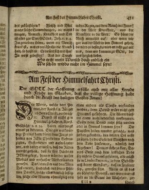 451-464, Im Fest der Himmelfahrt Christi