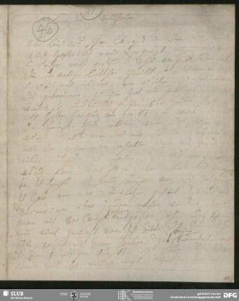 Eigenh. Brief von Johanna Christiane Erdmuthe Schlegel an August Wilhelm von Schlegel, Hannover, April 1796