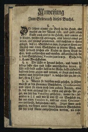 Anweisung: Zum Gebrauch dieses Buchs