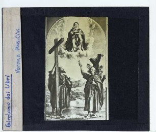 dai Libri, Madonna mit Kind in den Wolken und zwei Heiligen