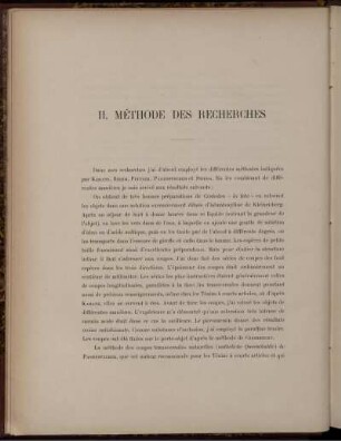 II. Méthode Des Recherches