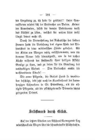 Selbstmord durch Glück