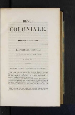 La politique coloniale