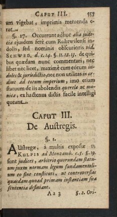 Caput III. De Austregis.