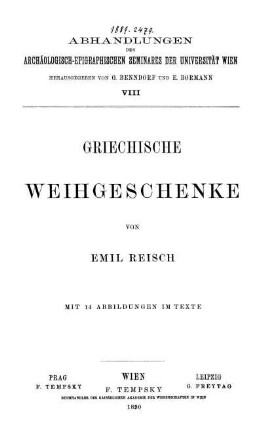 Griechische Weihgeschenke