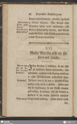XVI. Rusne Wucżby pschi tej Historii wot Jesußa