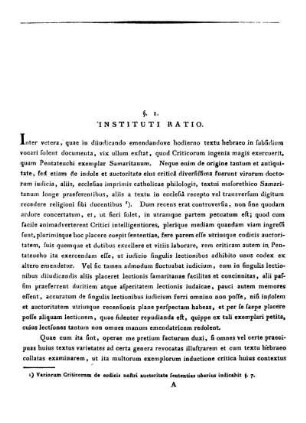§. 1. INSTITUTIO RATIO.