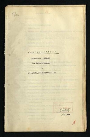 1926/27: Jahresbericht Schuljahr ... - 1926/27