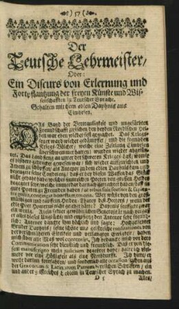 Der Teutsche Lehrmeister ...