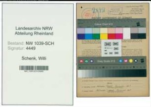 Entnazifizierung Willi Schenk , geb. 03.06.1901 (Vermessungstechniker)