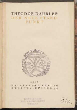 Der neue Standpunkt