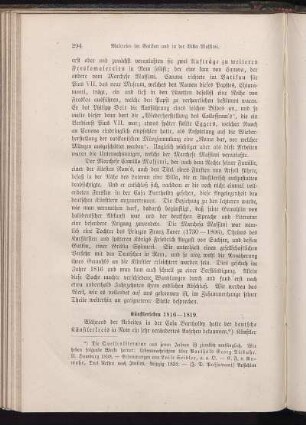 Künstlerleben 1816-1819.