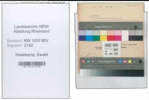 Entnazifizierung Ewald Hesekamp , geb. 02.09.1897 (Bahnsekretaer)