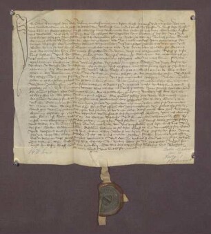 Schuldverschreibung des Claus Brunagel zu Balg gegen die St. Euchariuskapelle daselbst über 13 fl., unter Verpfändung von Haus, Hof und Garten