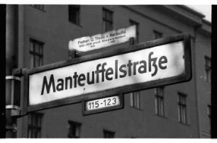 Kleinbildnegativ: Manteuffelstraße, 1985