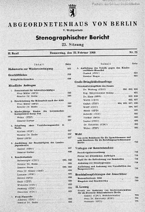 Nr. 23, 22. Februar 1968