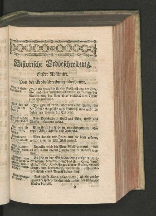 Erster Abschnitt. Von der Erdbeschreibung überhaupt.