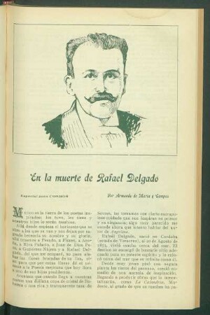 En la muerte de Rafael Delgado