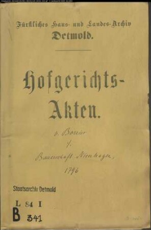 von Borries, Geheimrat zu Eckendorf gegen Bauerschaft Nienhagen - Hudeberechtigung