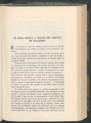 El alma eslava a través del círculo de Balakirev