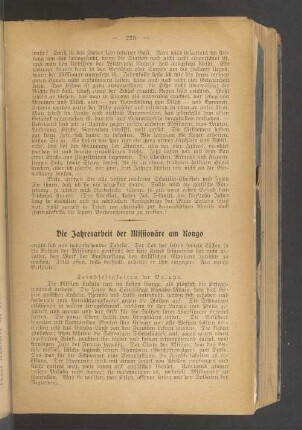 Die Jahresarbeit der Missionäre am Kongo
