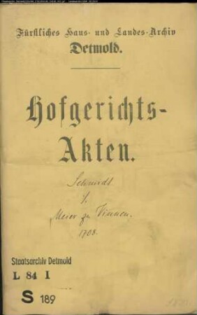 Schmidt, Anna Christine, geb. Vinnen gegen Meier zu Vinnen - Kindlicher Anteil