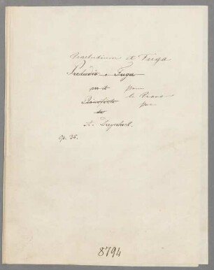 Preludes and Fugues, pf, op. 35 - BSB Mus.Schott.Ha 9176-2