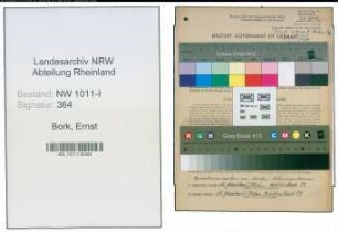 Entnazifizierung Ernst Bork , geb. 30.06.1920 (Lehrheizer)